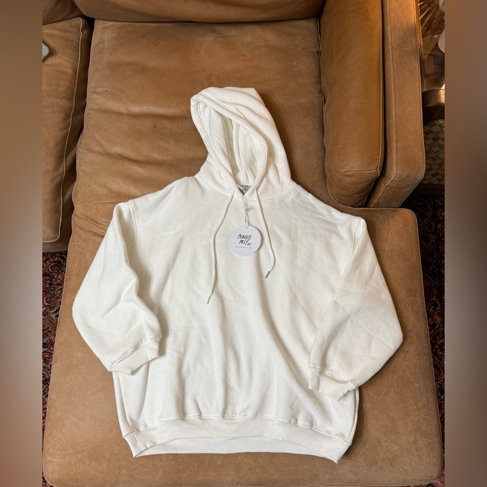 Princess Polly NWT Clover Hoodie White Women’s Size 10
